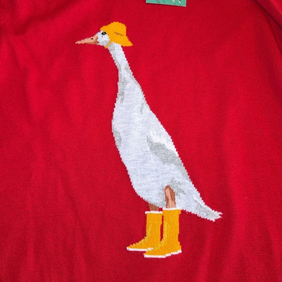 NWT Joules Miranda Knit Duck Sweater Lightweight Red Size 2 - Picture 4 of 6